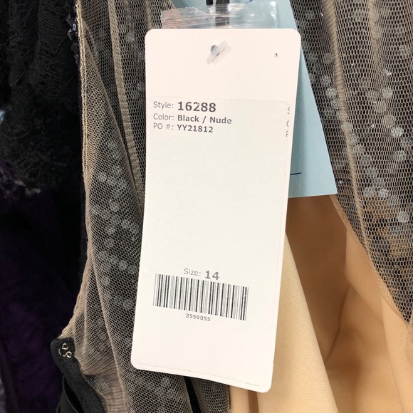 Black Beaded Boho Prom Dress Open Back - Picture 8 of 8